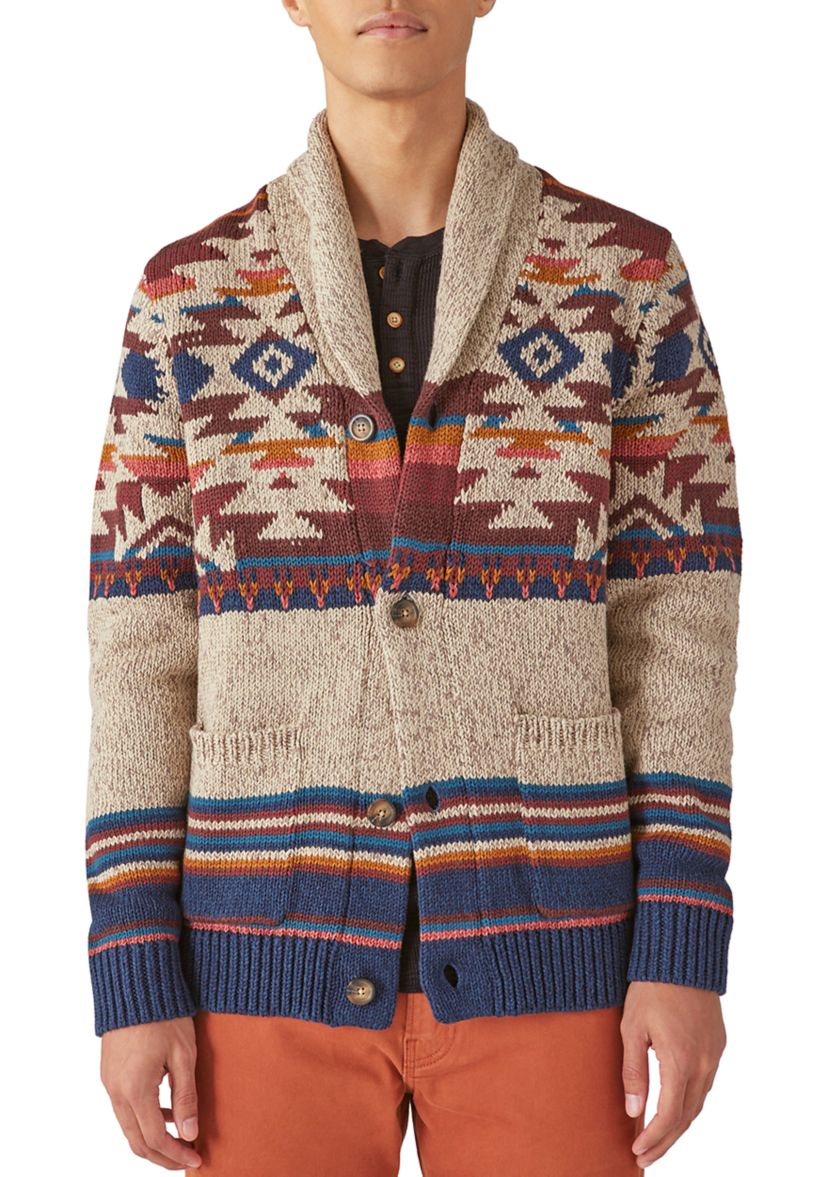 Southwestern Print Shawl Cardigan