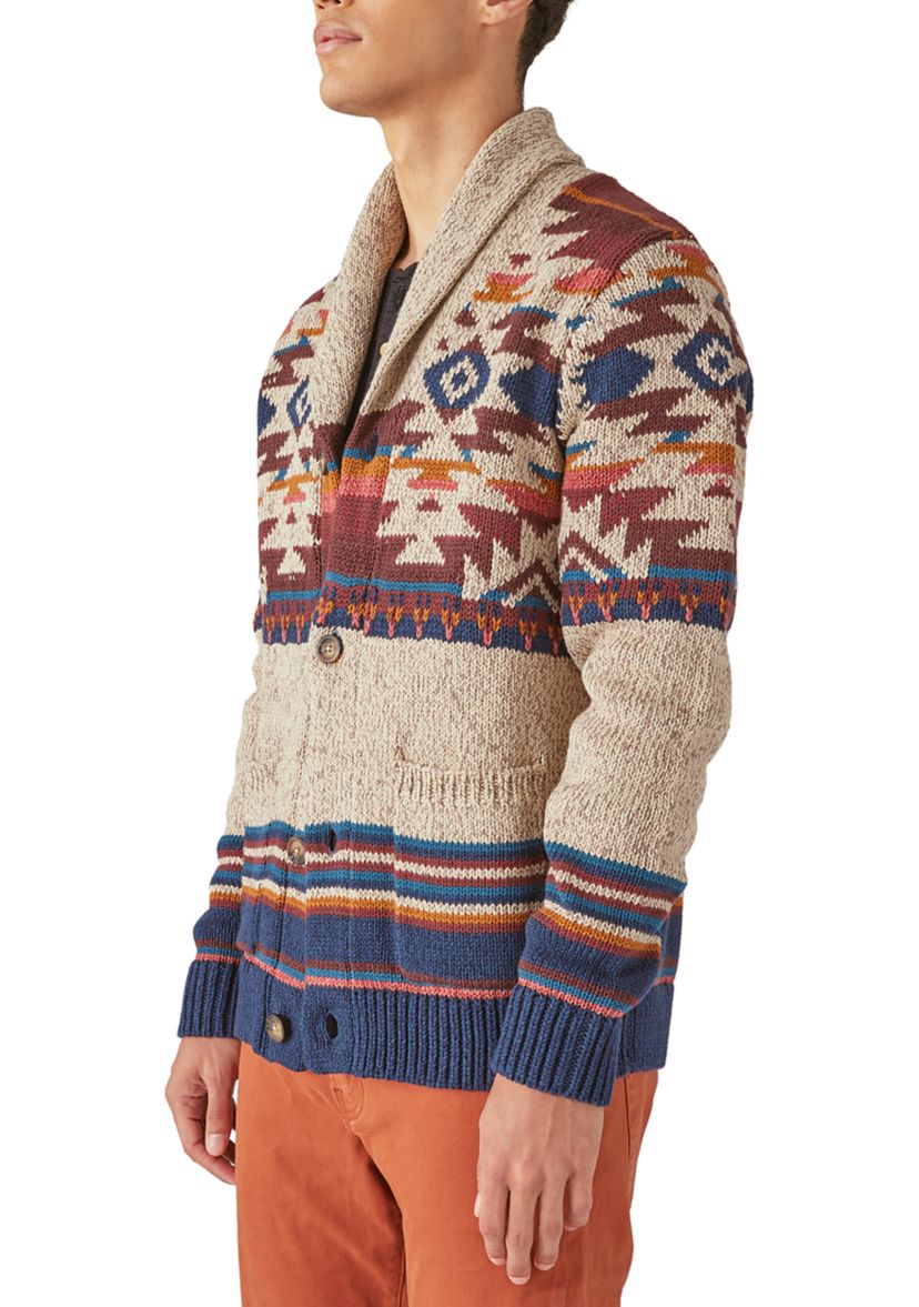 Southwestern Print Shawl Cardigan
