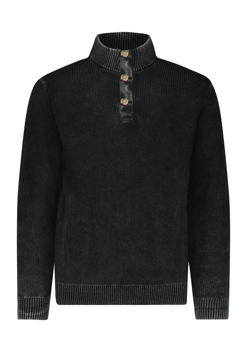 Mixed Media Mock Neck Sweater 
