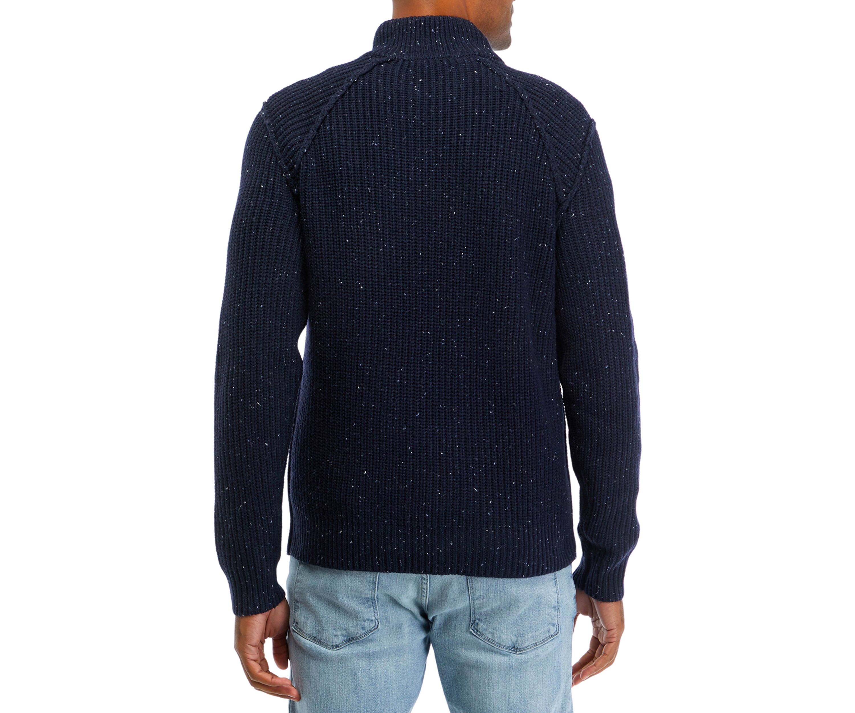 Tweed Mock Zip Pullover