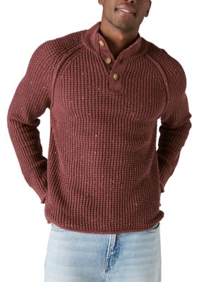 Lucky Brand Half-zip Knit Pullover Sweater in Red