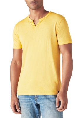 Lucky Brand Men's Venice Burnout Notch T-Shirt