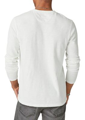 Weekend Snap Button Long Sleeve Henley Shirt