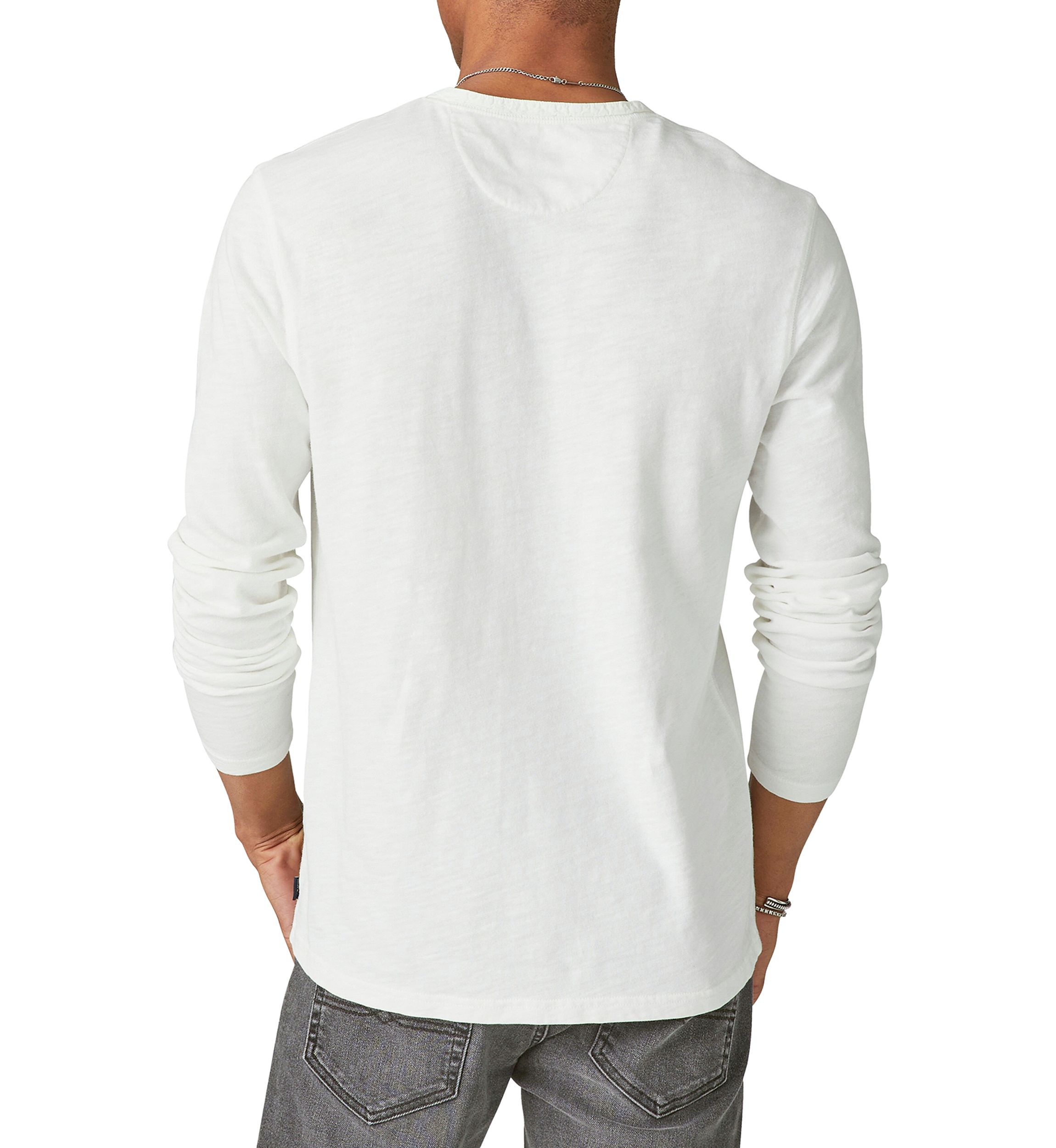 Weekend Snap Button Long Sleeve Henley Shirt