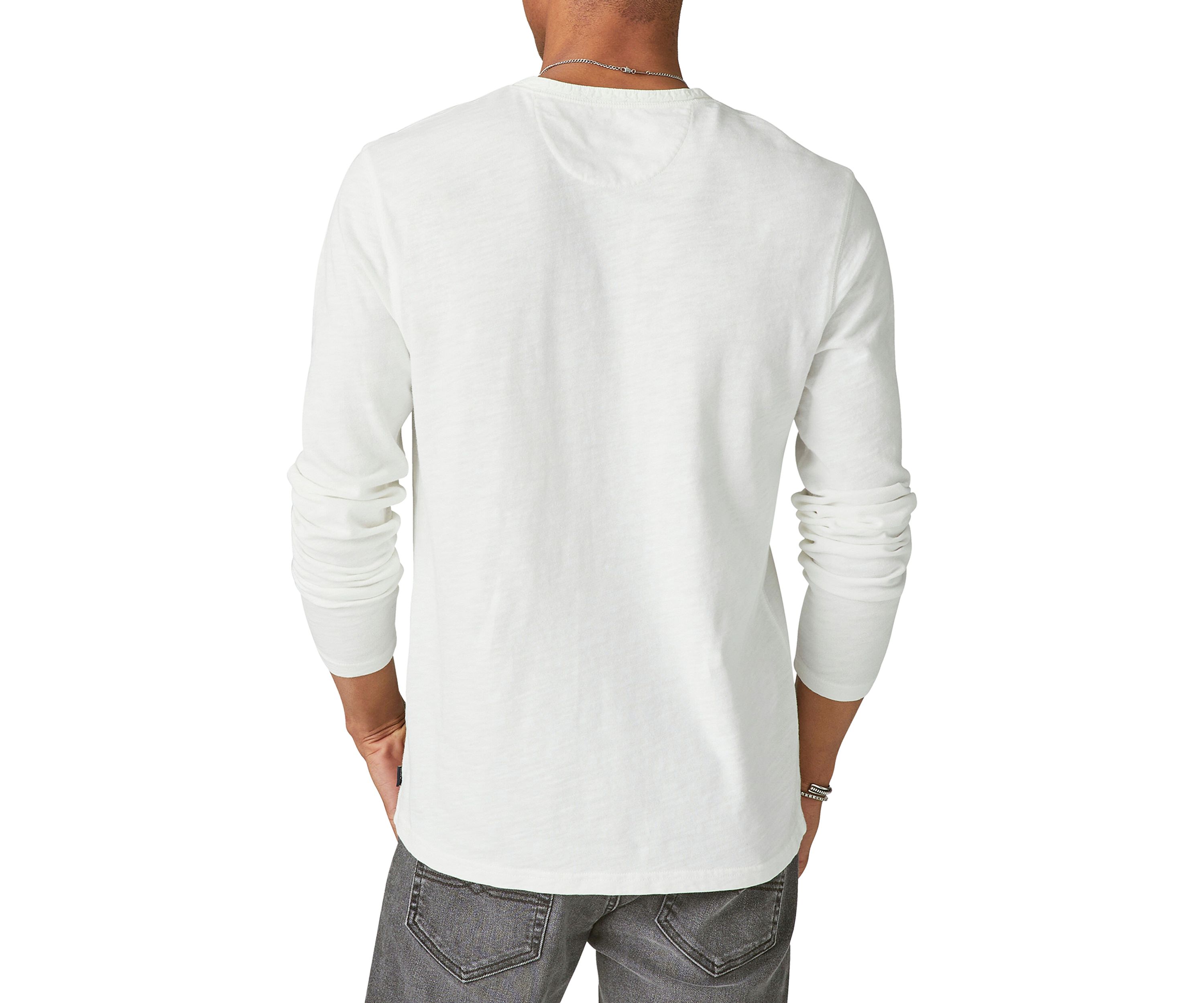 Weekend Snap Button Long Sleeve Henley Shirt