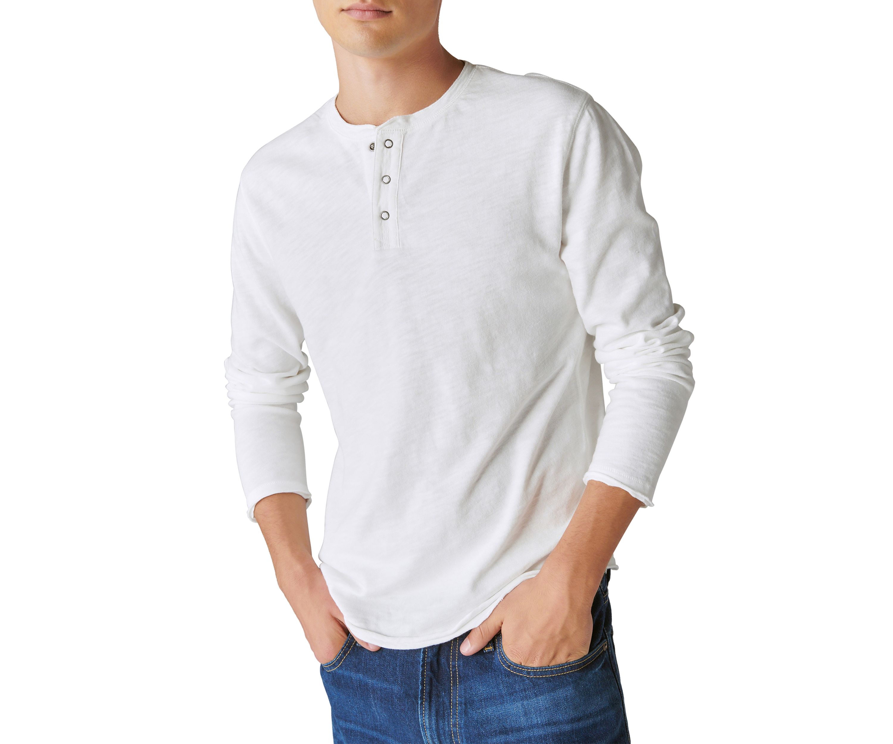 Weekend Slub Jersey Long Sleeve Henley Shirt