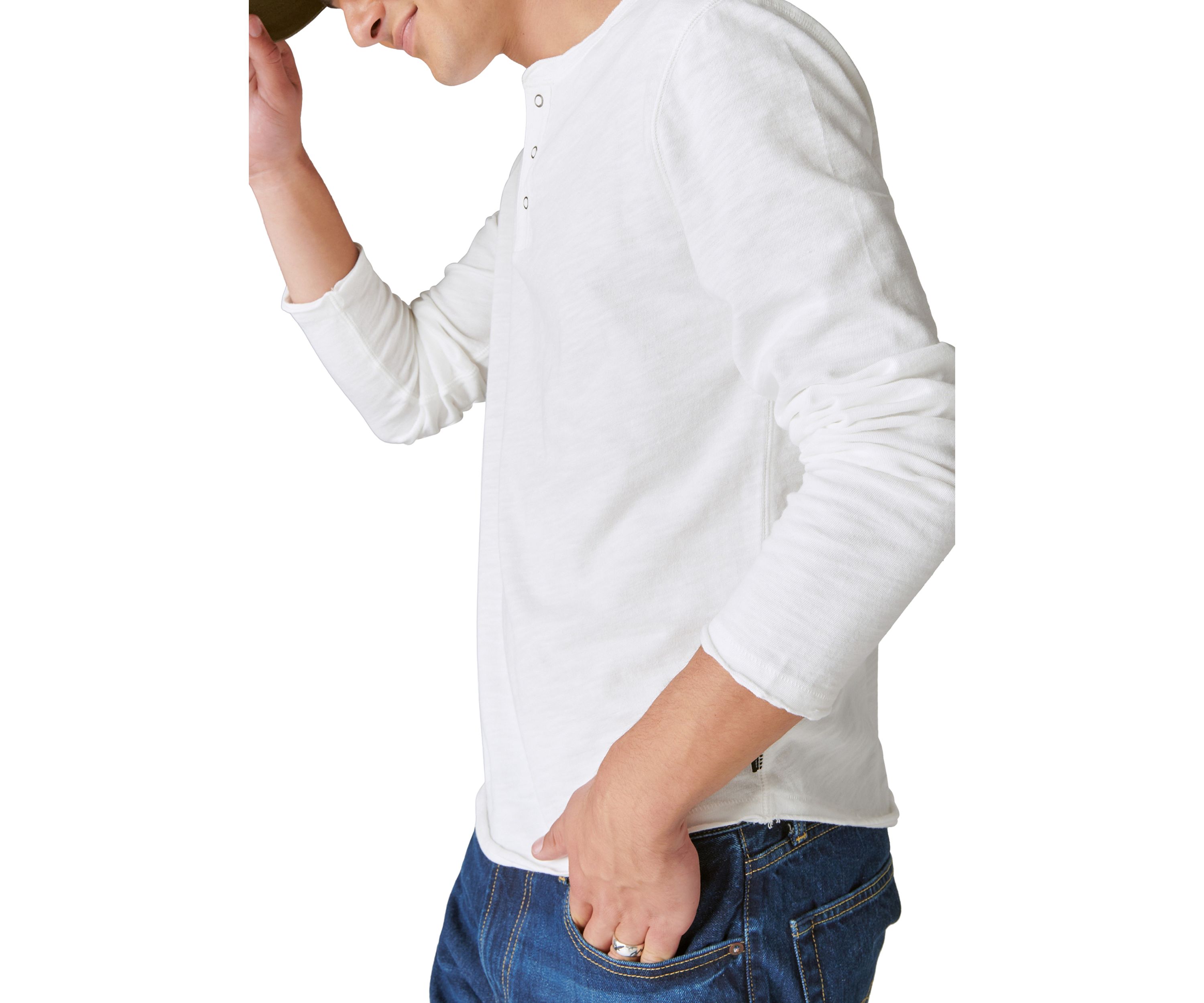 Weekend Slub Jersey Long Sleeve Henley Shirt