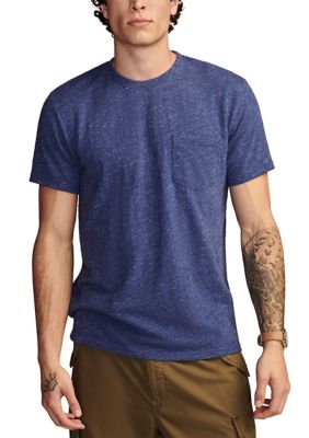 Lucky Brand Men's Linen Short Sleeve Pocket Crew Neck T-Shirt
