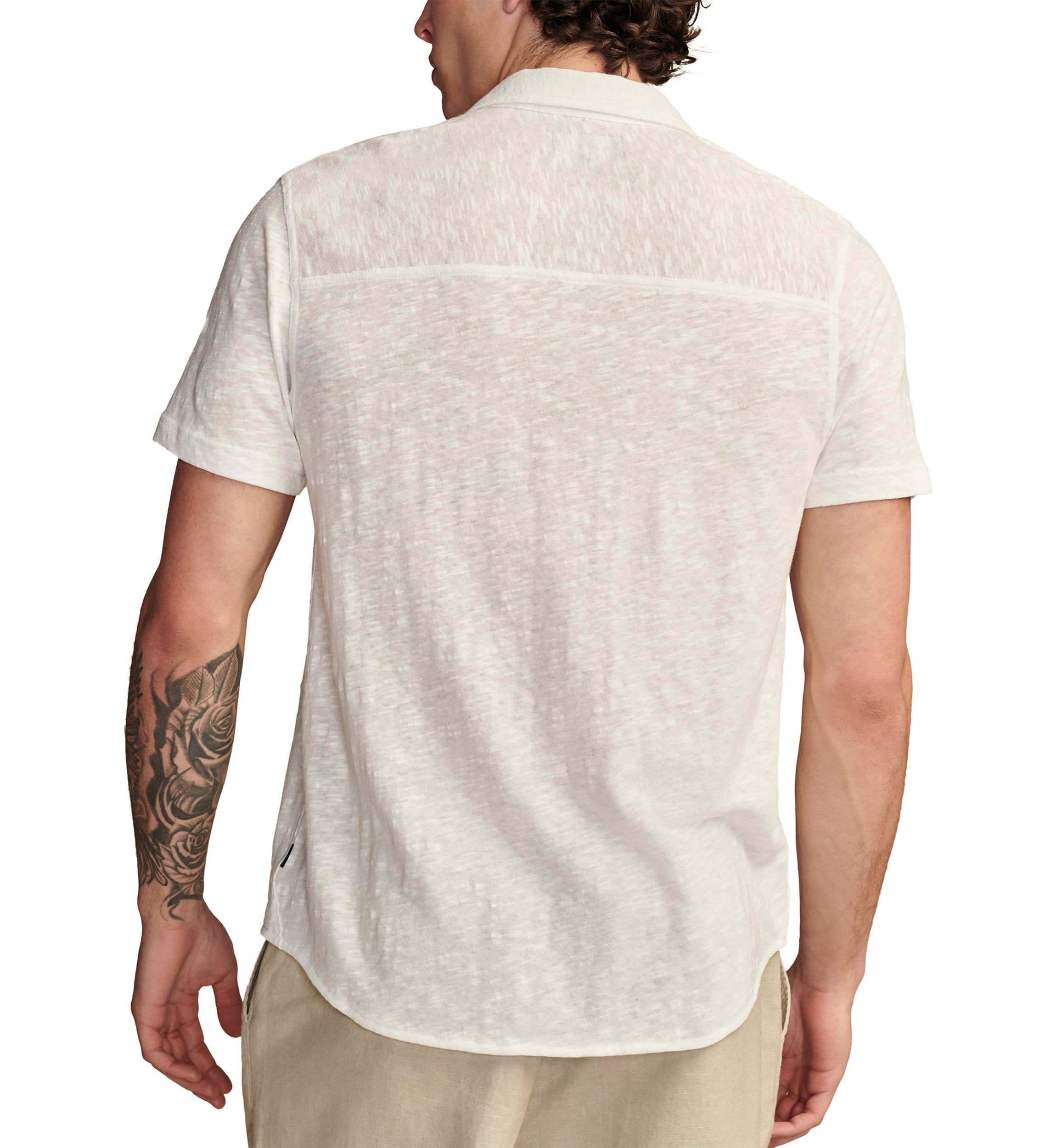 Linen Short Sleeve Button Up Shirt 