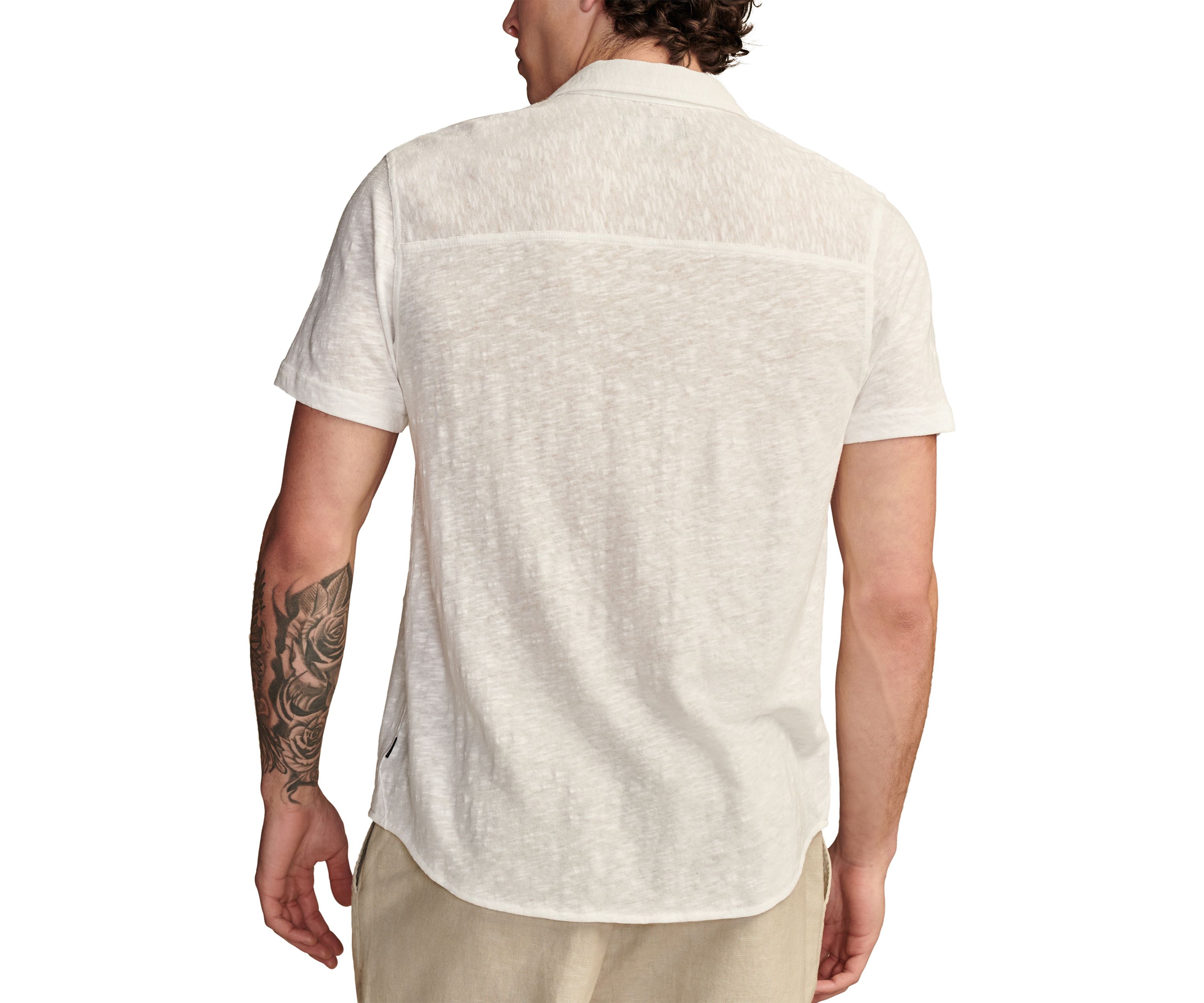 Linen Short Sleeve Button Up Shirt 