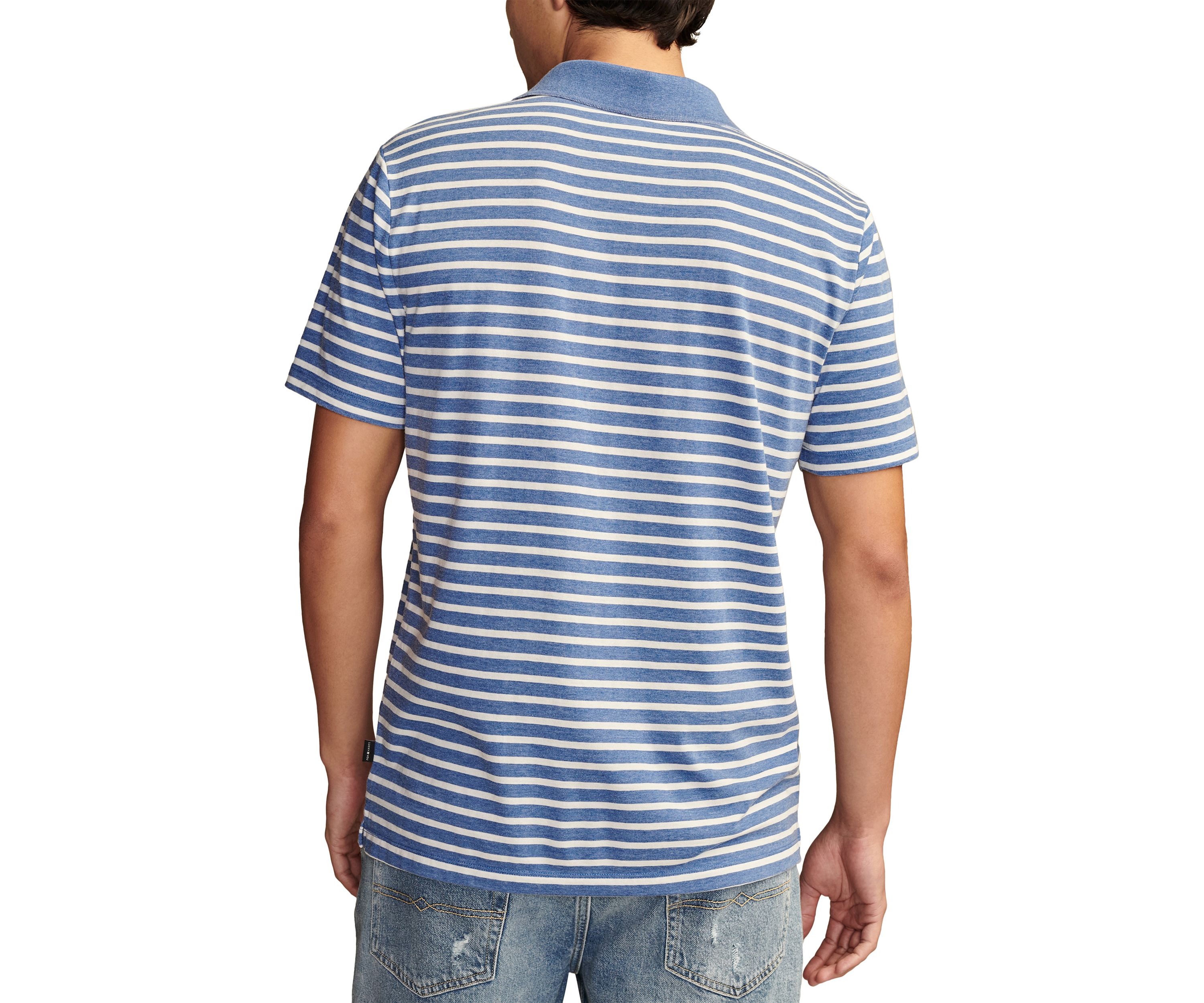 Mens Short Sleeve Flat Knit Polo Shirt 