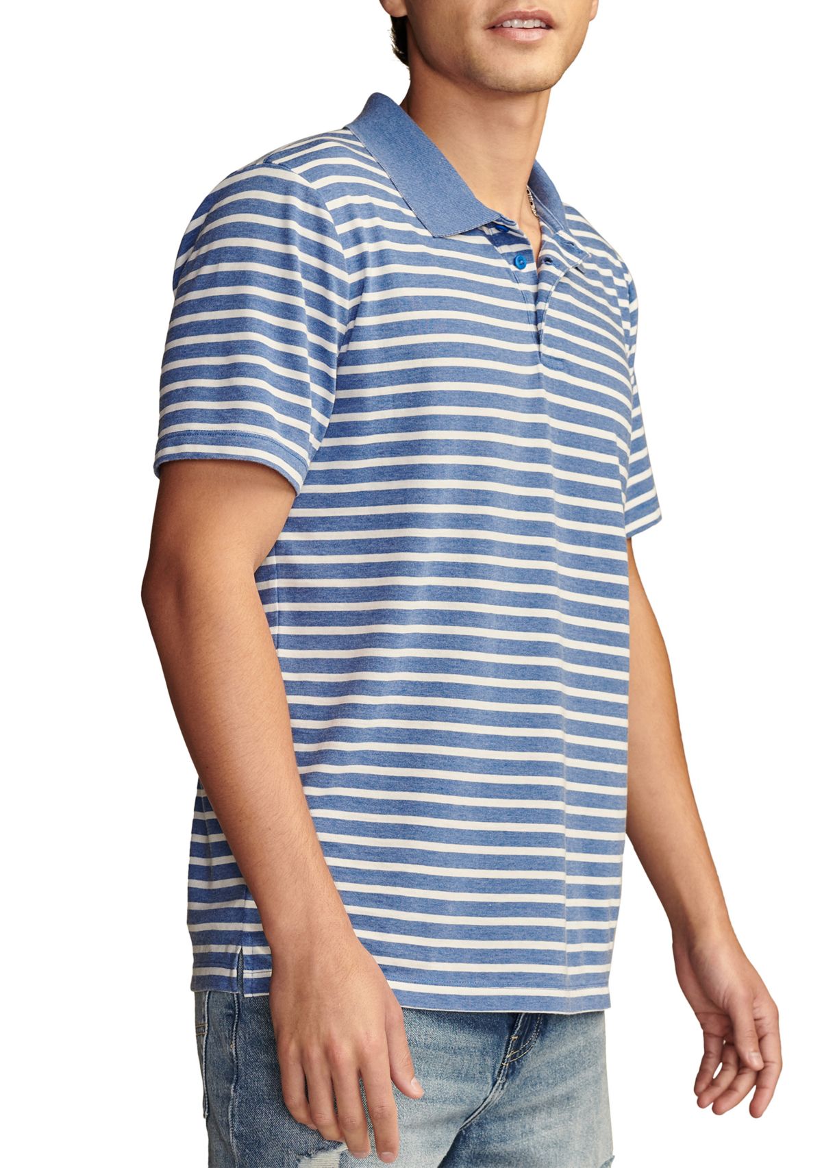 Mens Short Sleeve Flat Knit Polo Shirt 