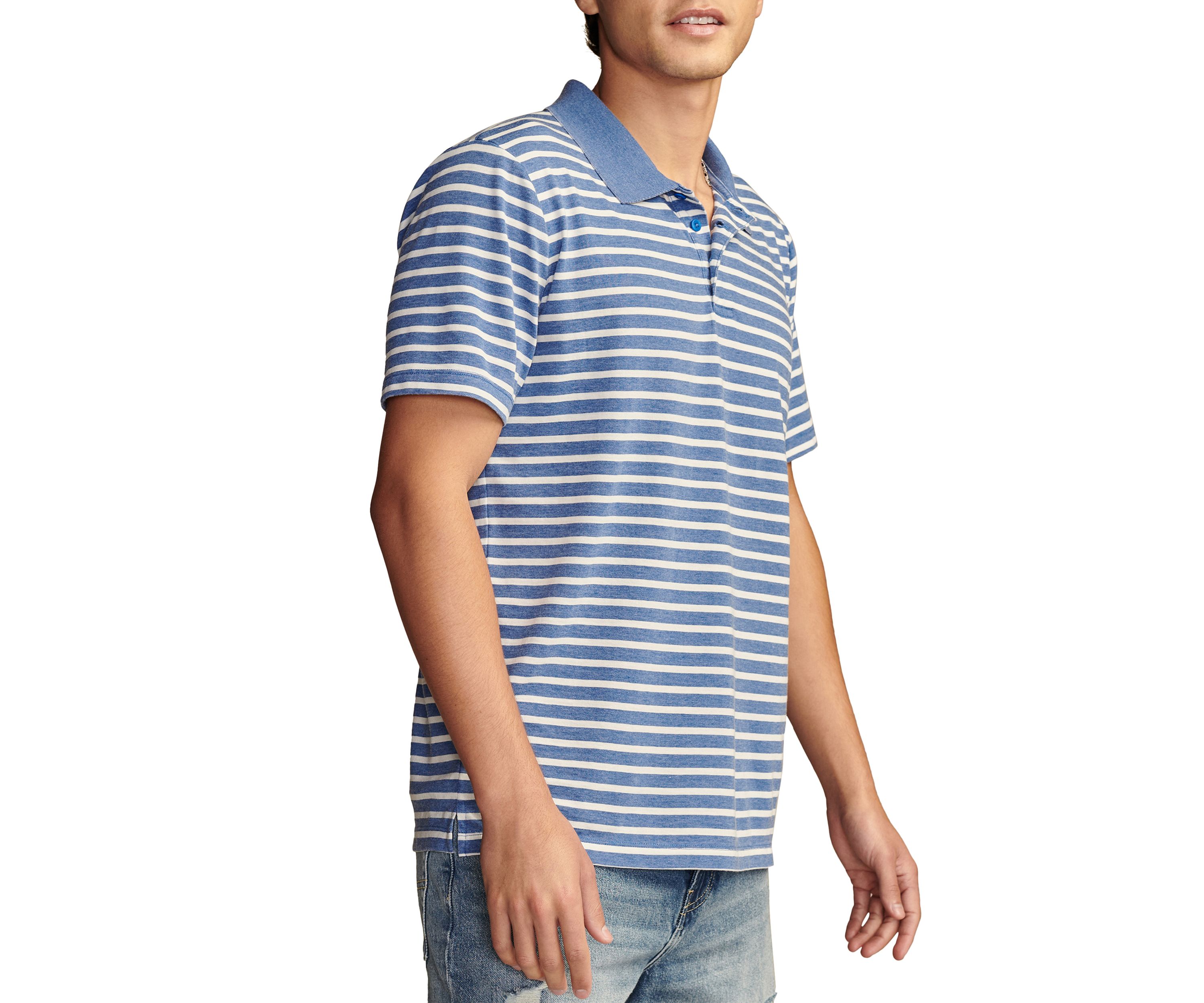Mens Short Sleeve Flat Knit Polo Shirt 