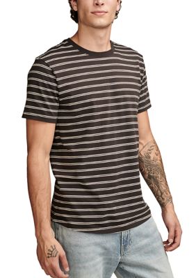 Lucky Brand Men's Supima Striped Crew Neck T-Shirt, 2XL