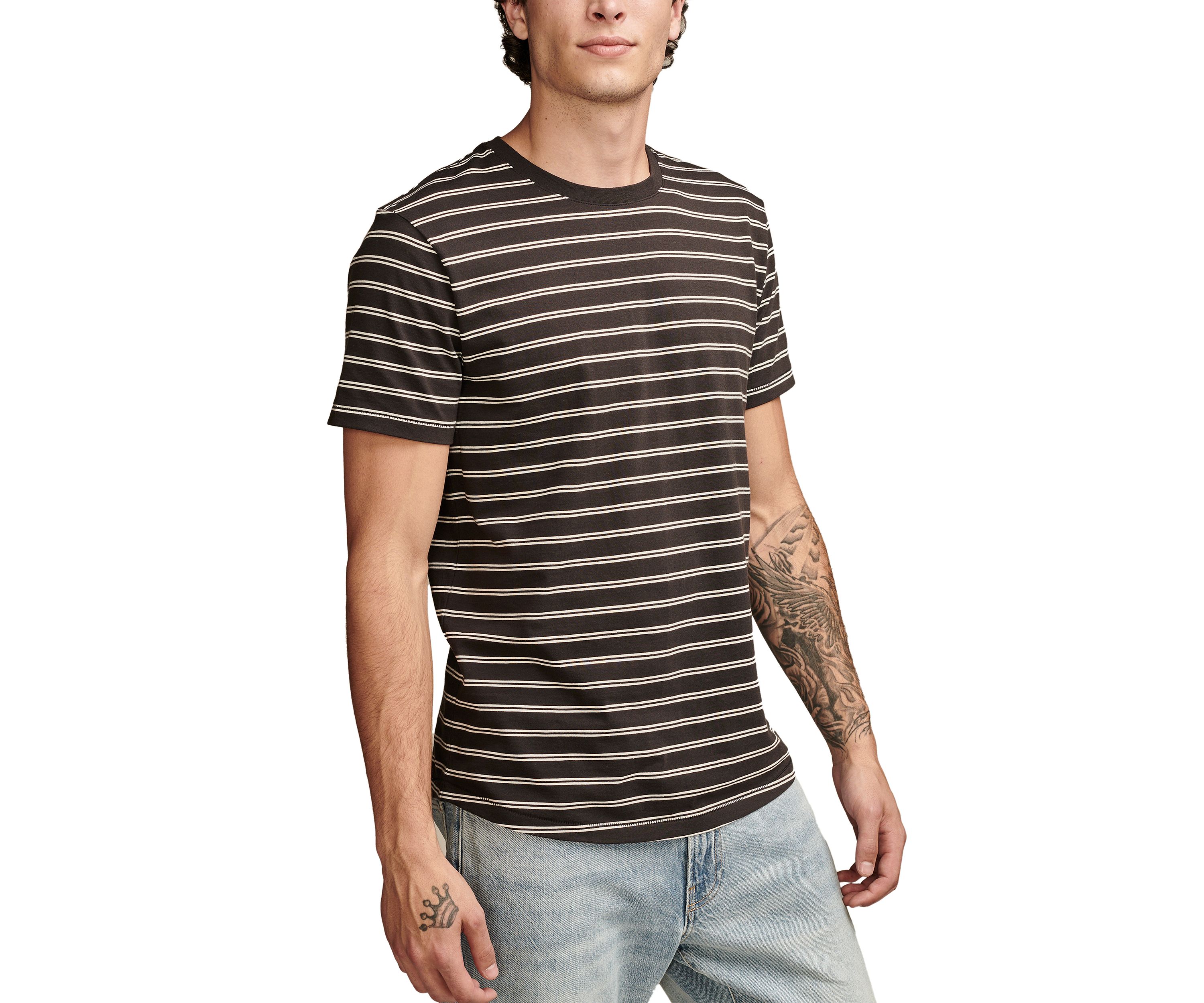 Supima Striped Crew Neck T-Shirt