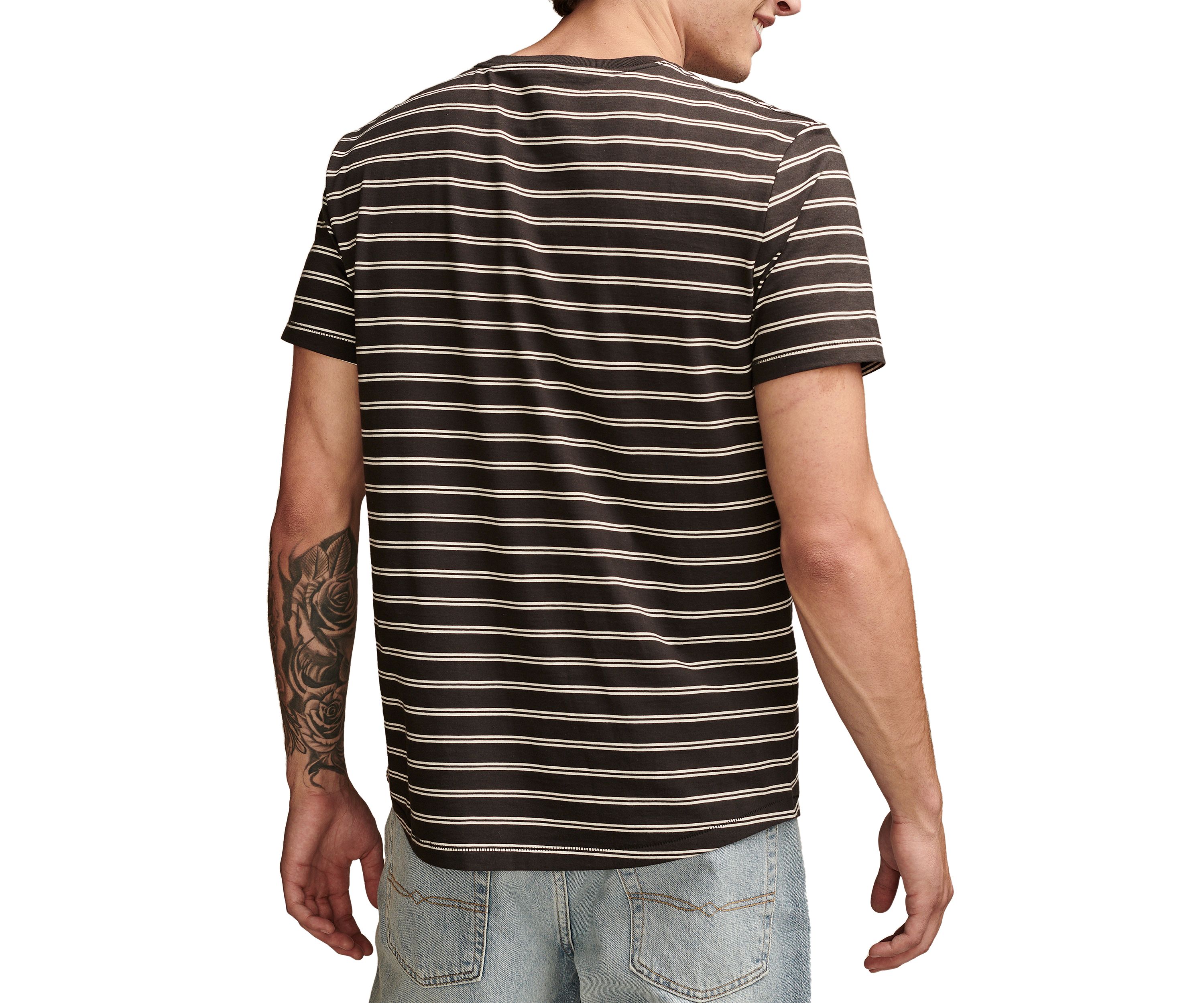 Supima Striped Crew Neck T-Shirt