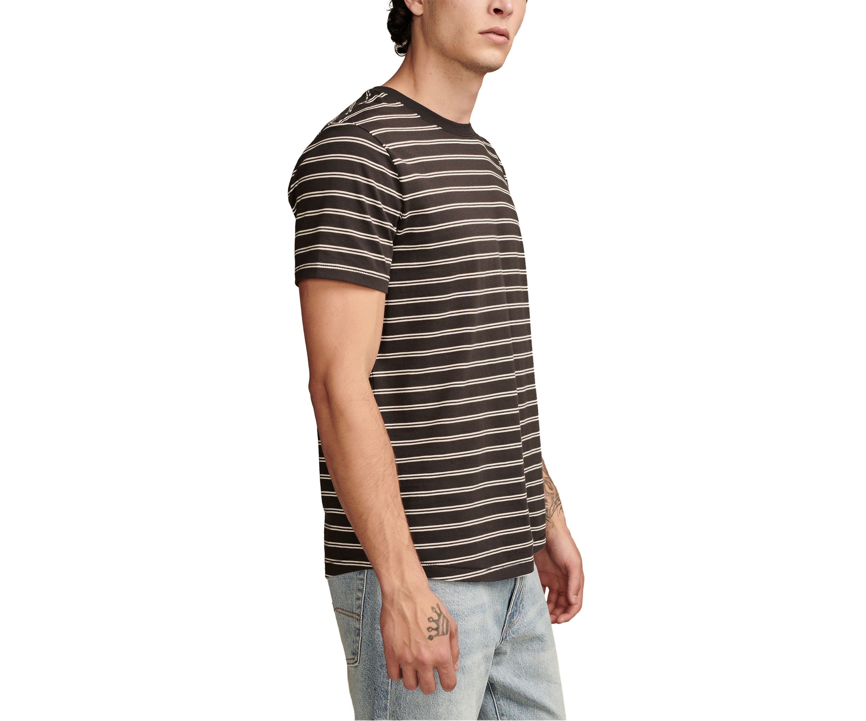 Supima Striped Crew Neck T-Shirt