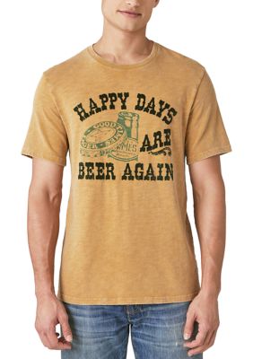 Lucky Brand Men's Happy Beer Graphic T-Shirt