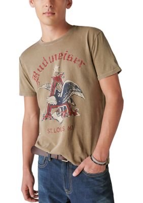 Lucky Brand Men's Short Sleeve Budweiser Graphic T-Shirt