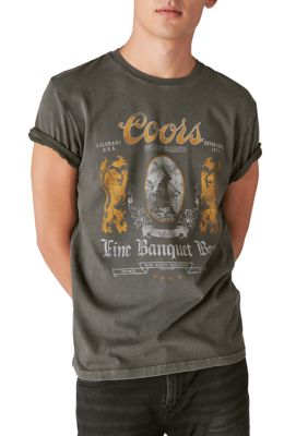 Lucky Brand Men's Coors Fine Banquet Beer Graphic T-Shirt