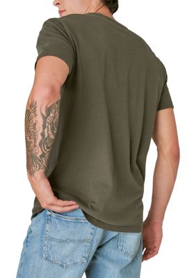 Lucky Brand Men's Size XL Olive Green Short Sleeve T-Shirt