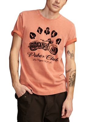 Lucky Brand Men's Short Sleeve Poker Club Graphic T-Shirt