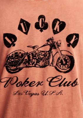 Short Sleeve Poker Club Graphic T-Shirt