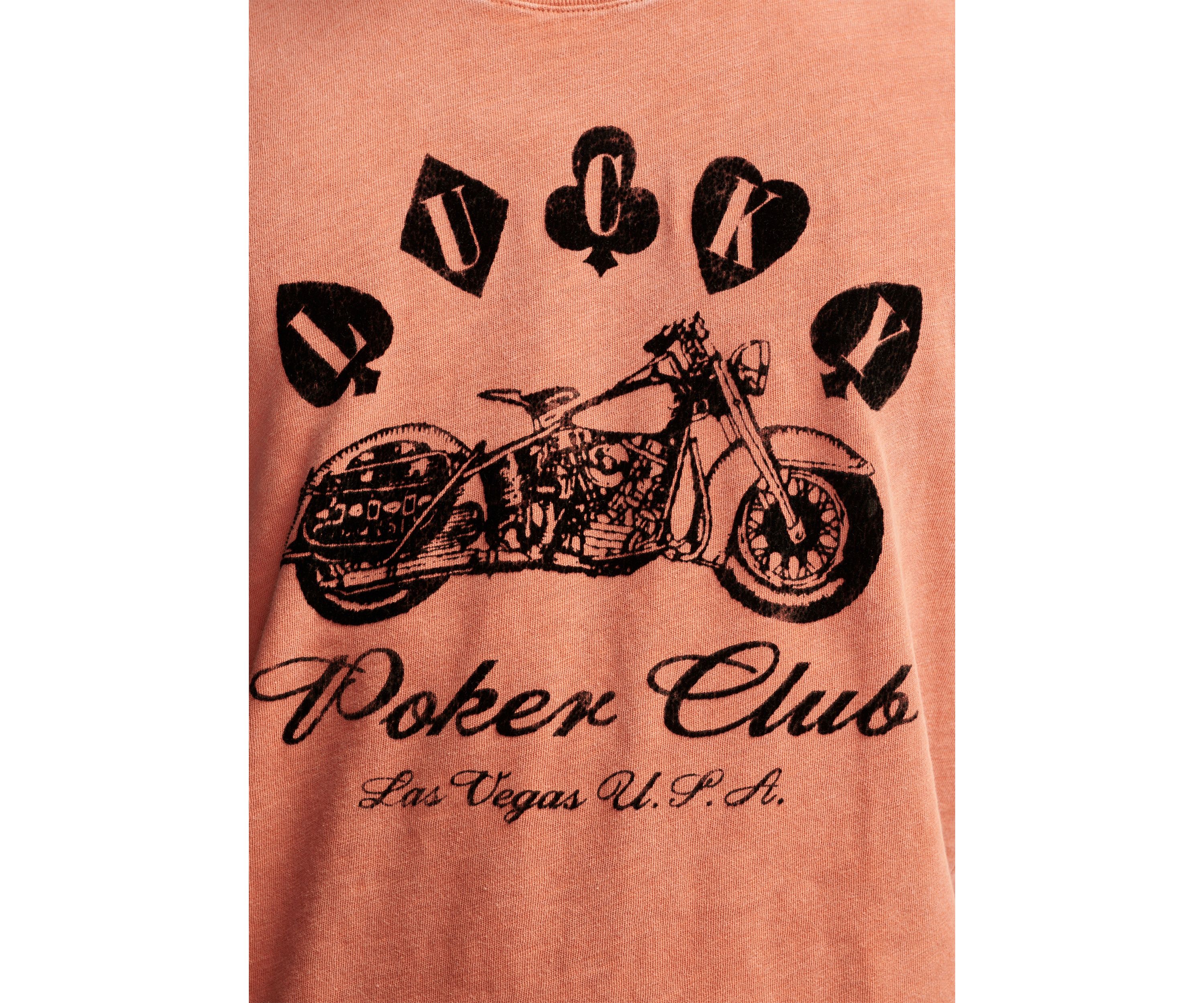 Short Sleeve Poker Club Graphic T-Shirt