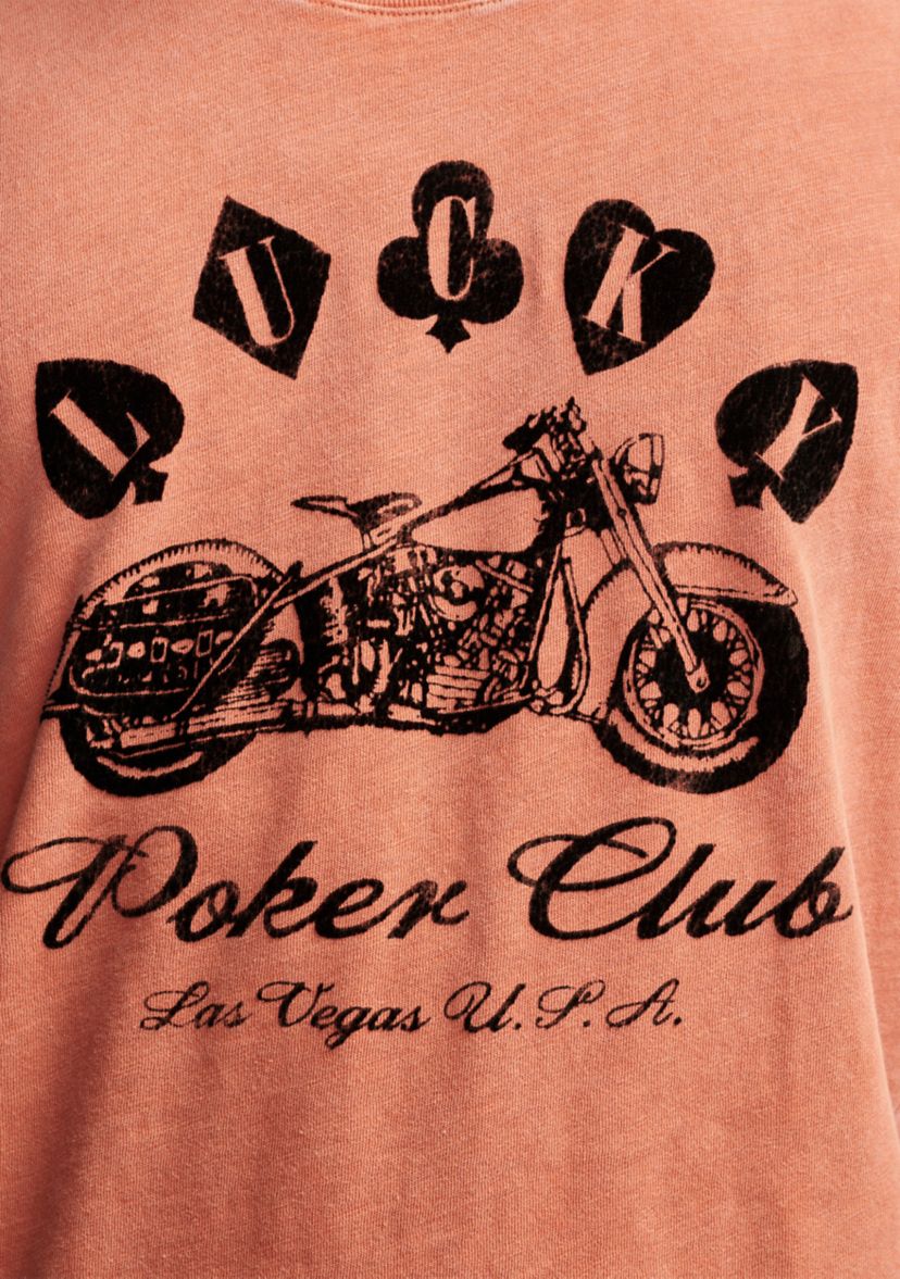 Short Sleeve Poker Club Graphic T-Shirt