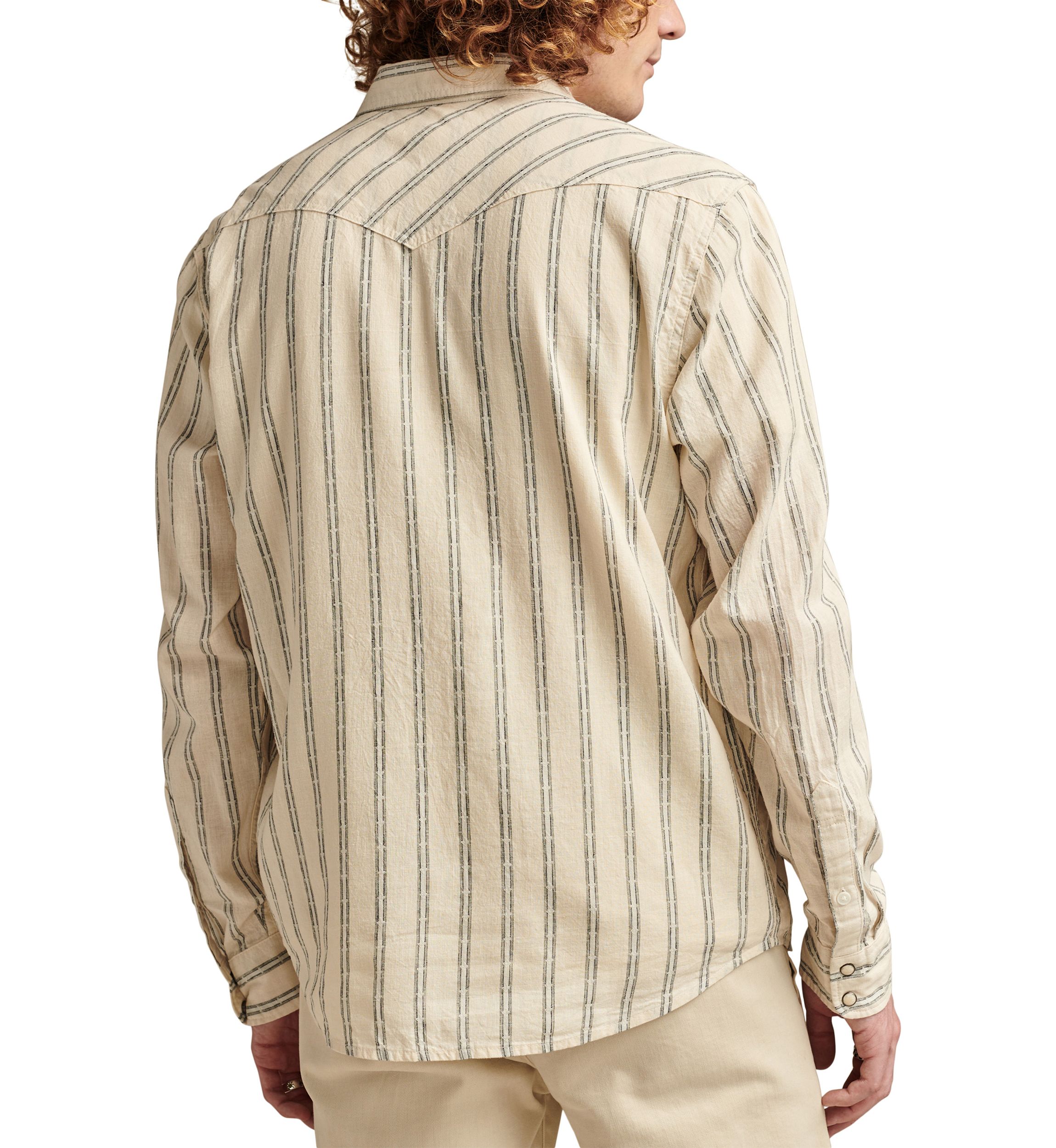 Big & Tall Long Sleeve Striped Mesa Western Shirt