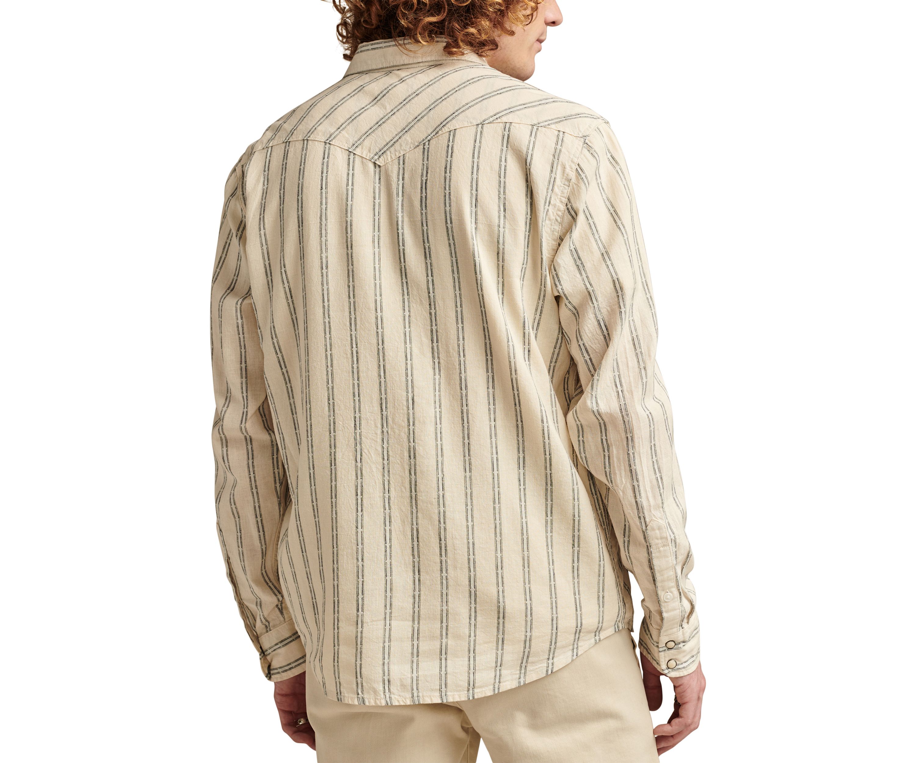 Big & Tall Long Sleeve Striped Mesa Western Shirt