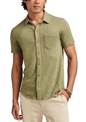 Lucky Brand Men's Big & Tall Solid Button Down Shirt