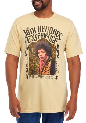 Lucky Brand Men's Big & Tall Short Sleeve Jimi Hendrix Photo Graphic T-Shirt