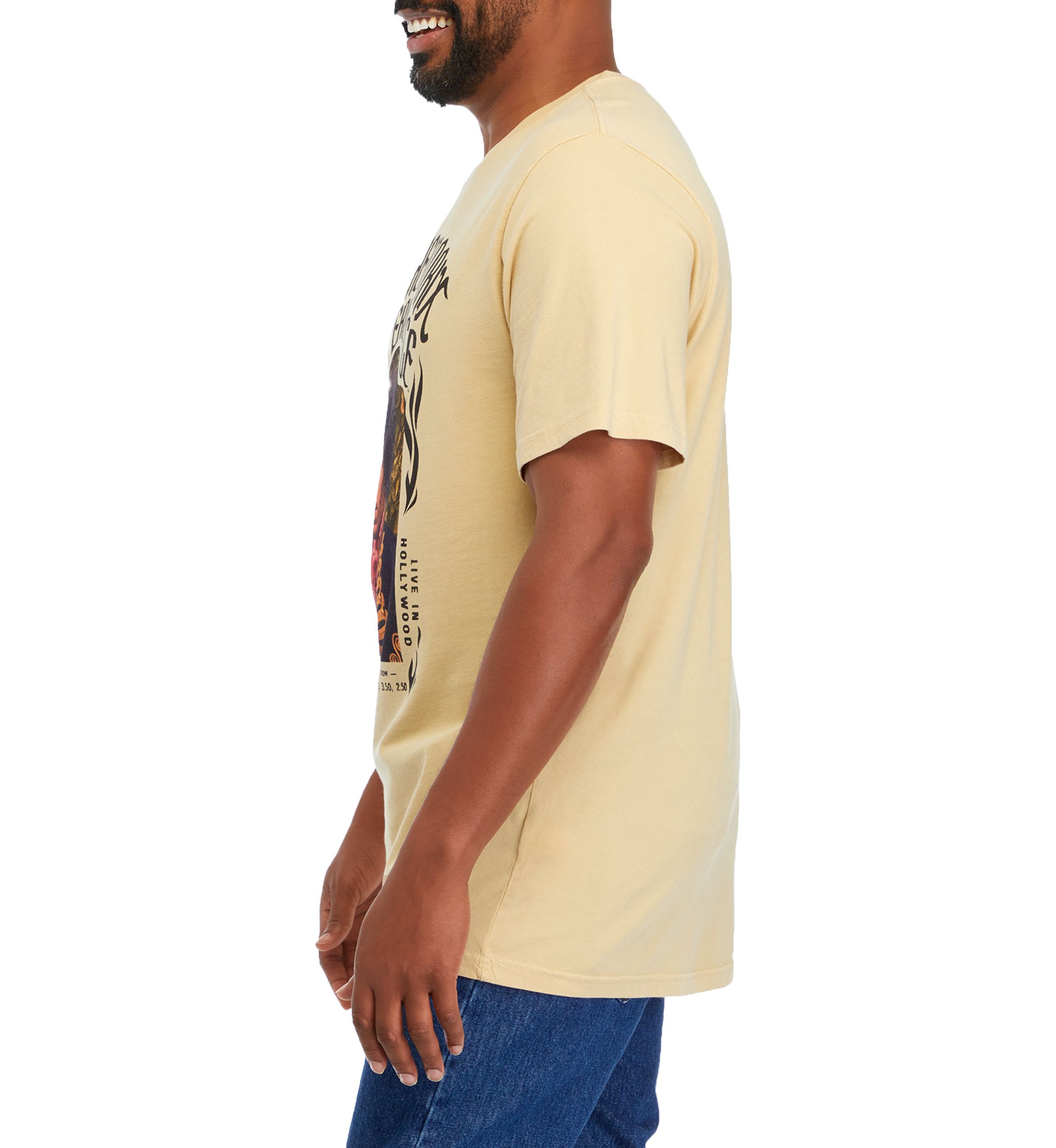 Big & Tall Short Sleeve Jimi Hendrix Photo Graphic T-Shirt