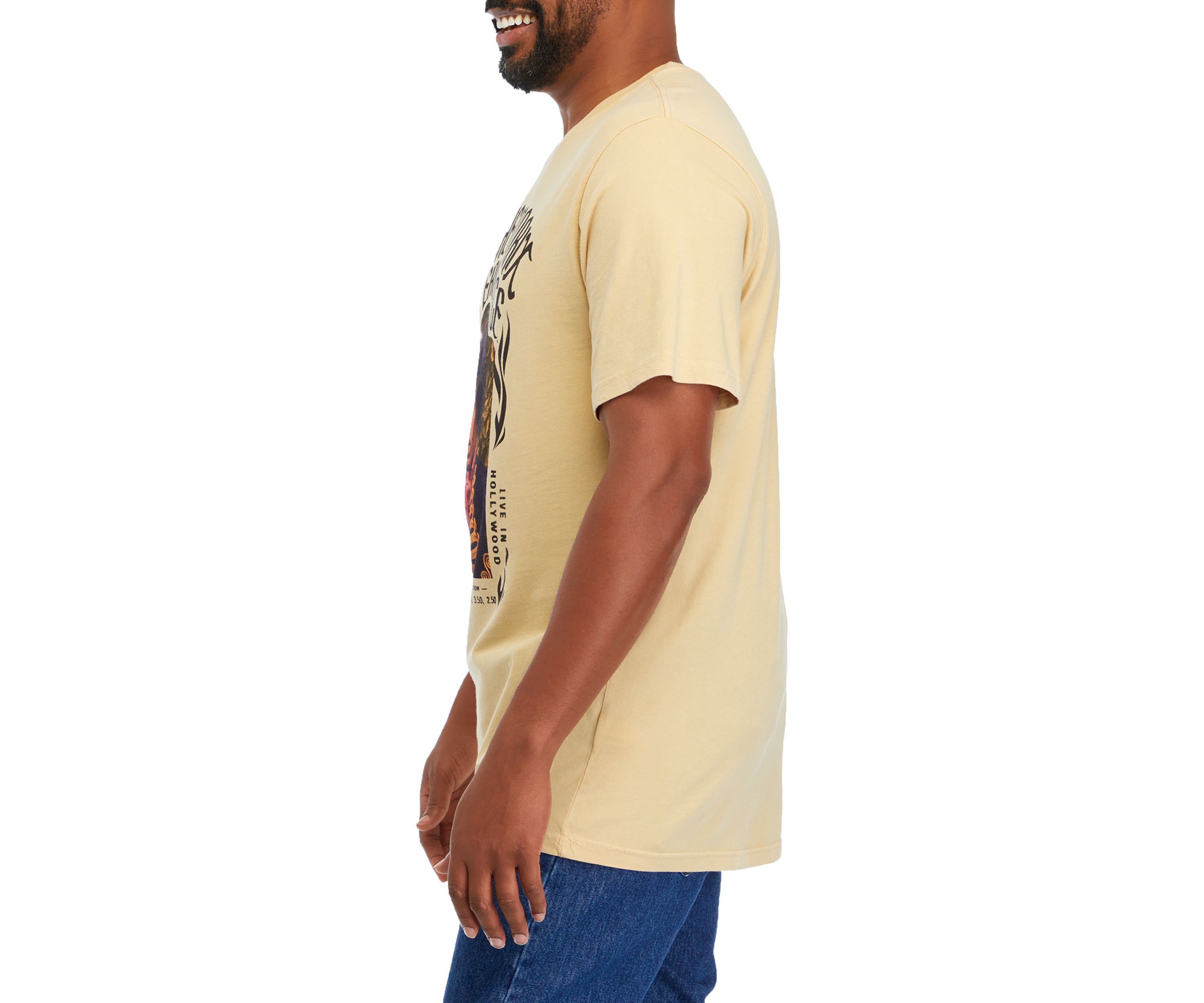Big & Tall Short Sleeve Jimi Hendrix Photo Graphic T-Shirt