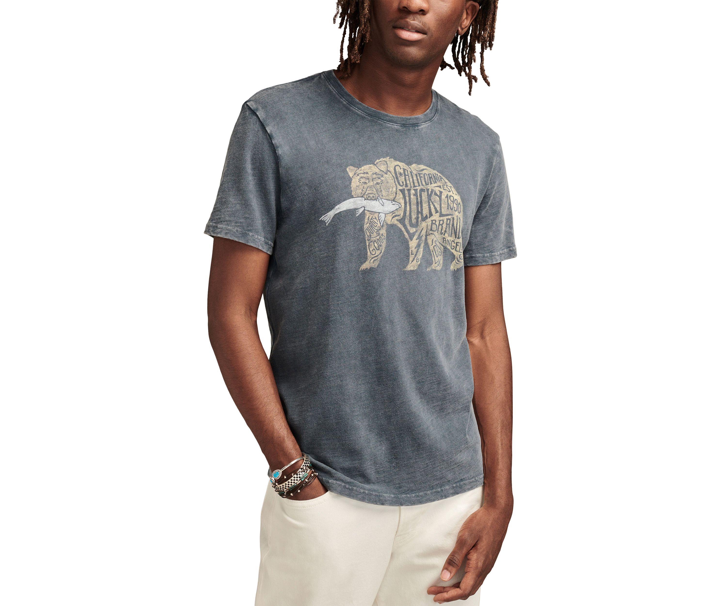 Big & Tall Short Sleeve Lucky Bear Graphic T-Shirt