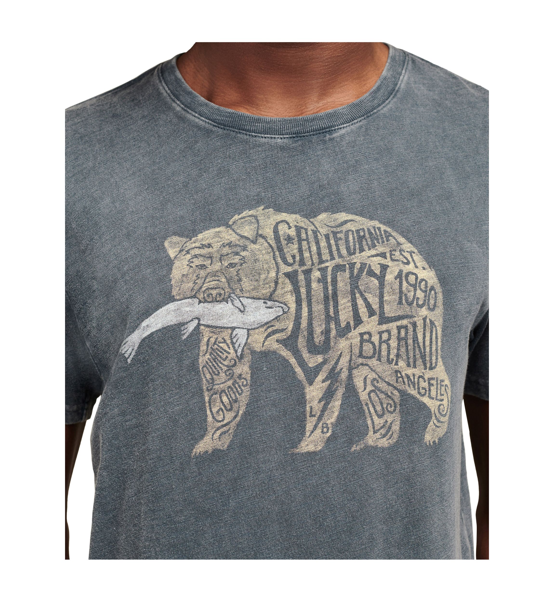 Big & Tall Short Sleeve Lucky Bear Graphic T-Shirt