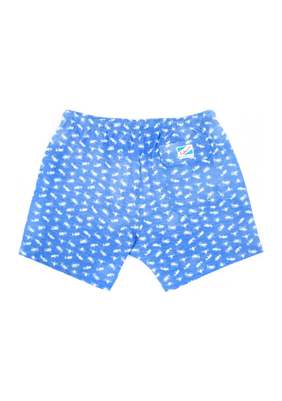 Mini Shark Print Swim Trunks 