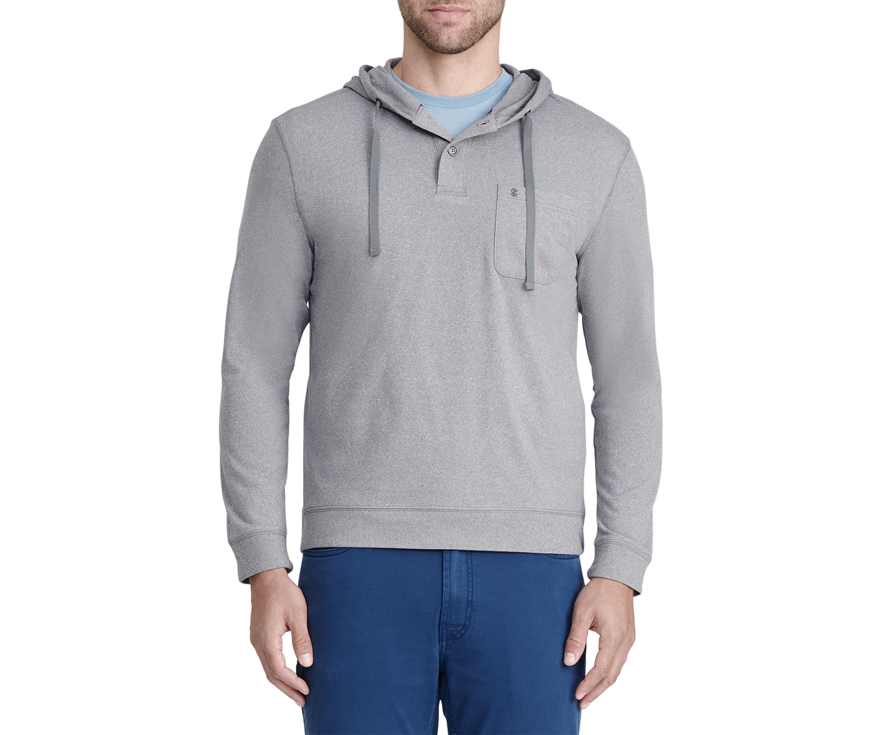 Long Sleeve Lightweight Microfleece Heather Pullover Hoodie