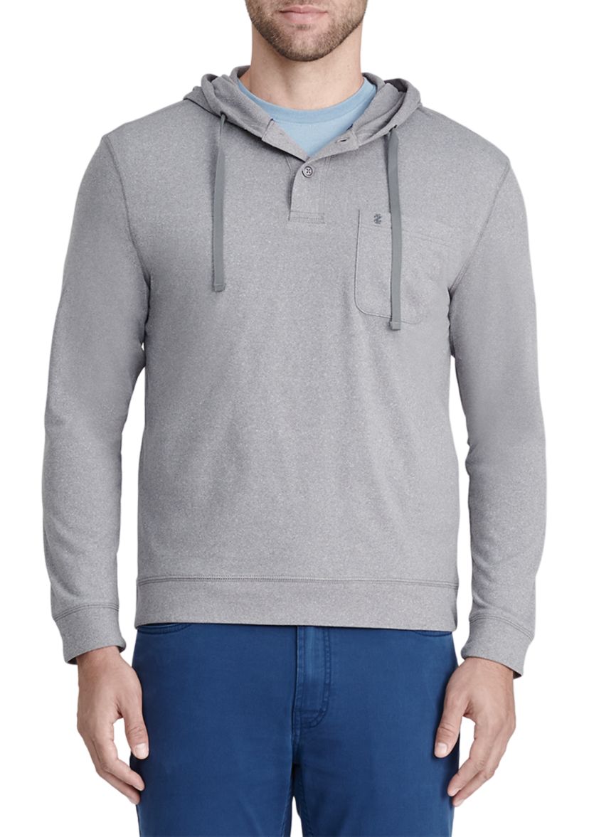 Long Sleeve Lightweight Microfleece Heather Pullover Hoodie