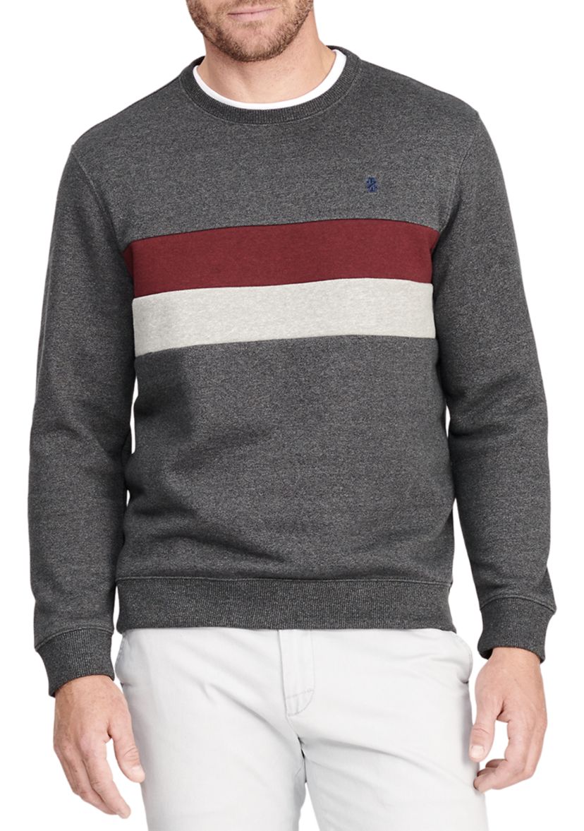Advantage Fleece Stripe Crew Neck Shirt