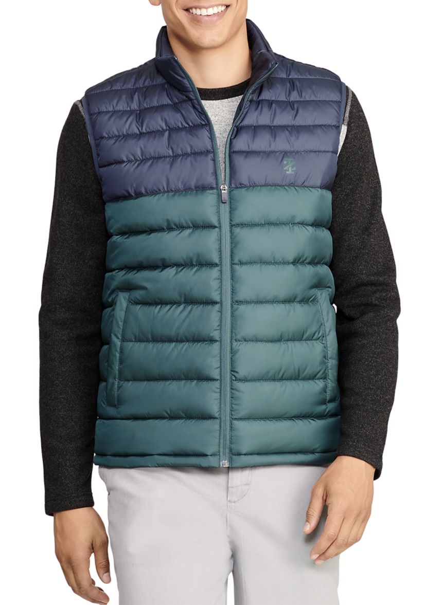 Color Block Full Zip Puffer Vest