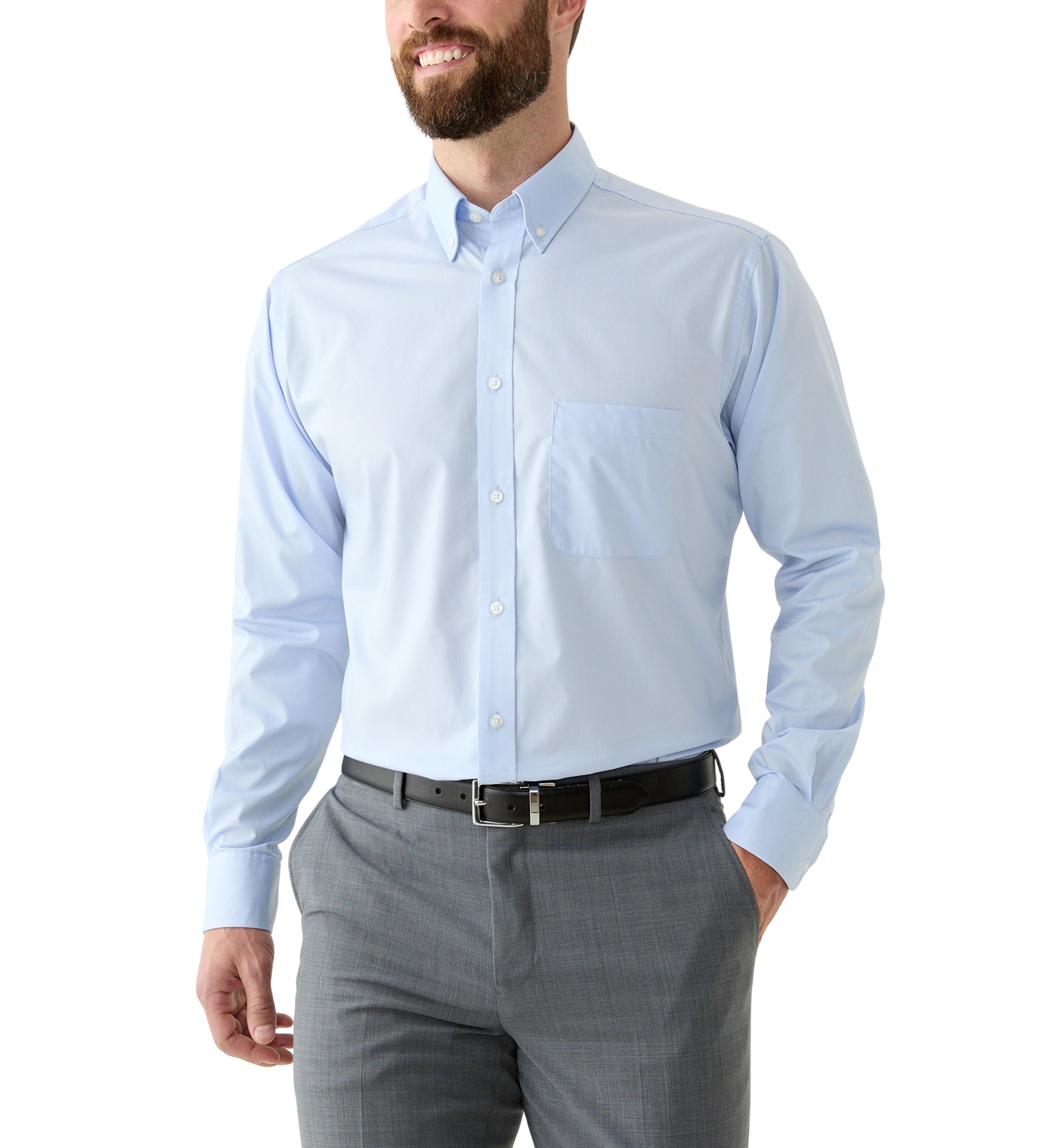 Long Sleeve Regular Button Down Solid Shirt