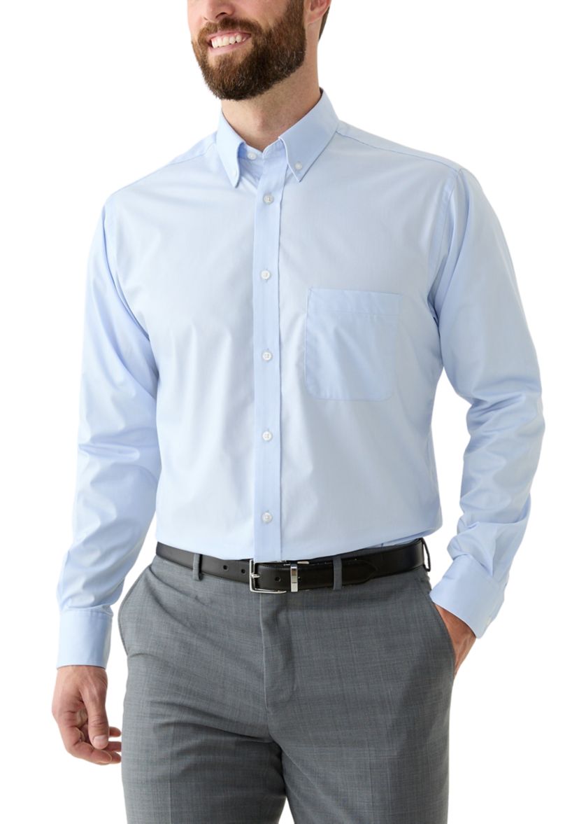 Long Sleeve Regular Button Down Solid Shirt