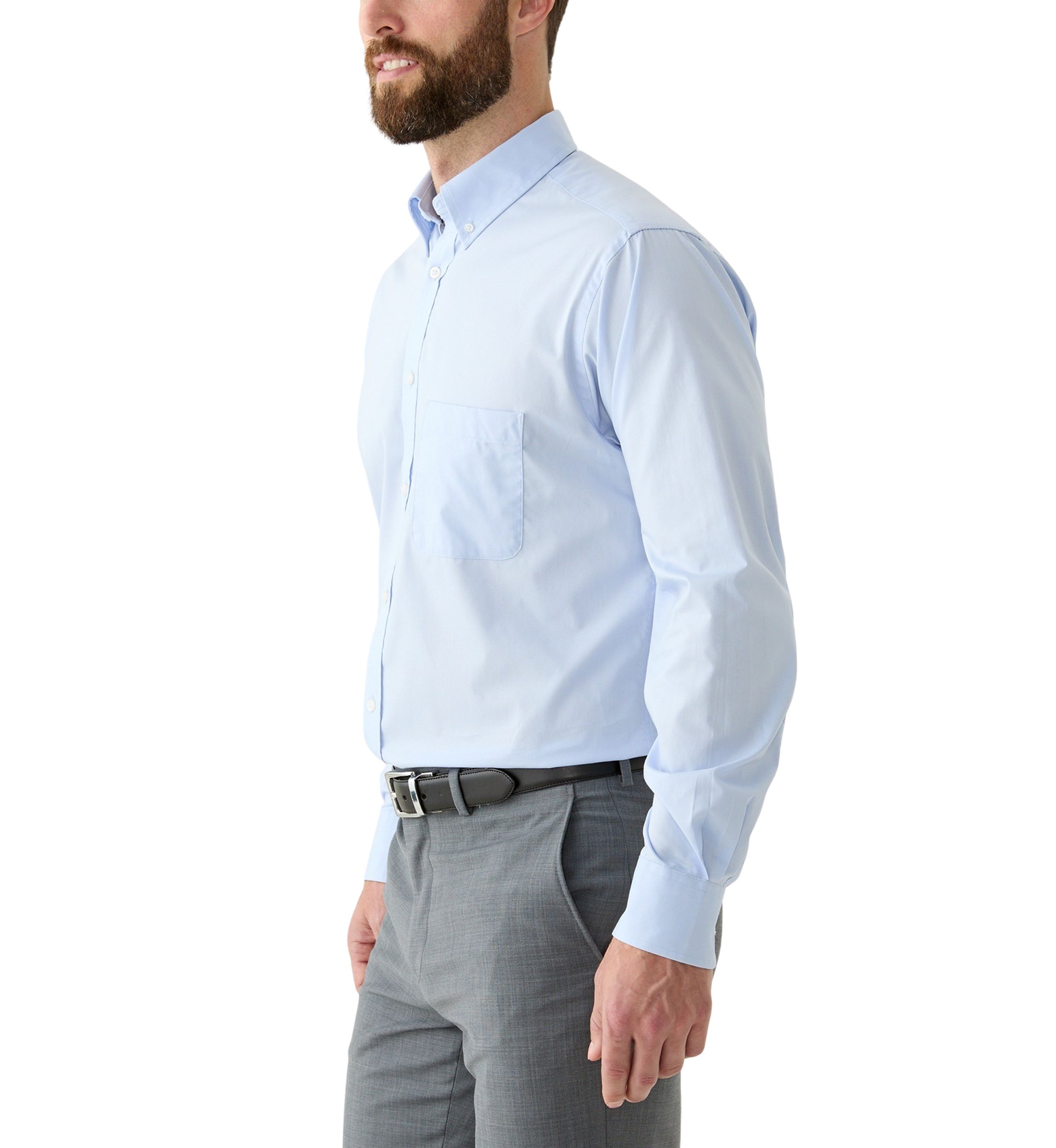 Long Sleeve Regular Button Down Solid Shirt