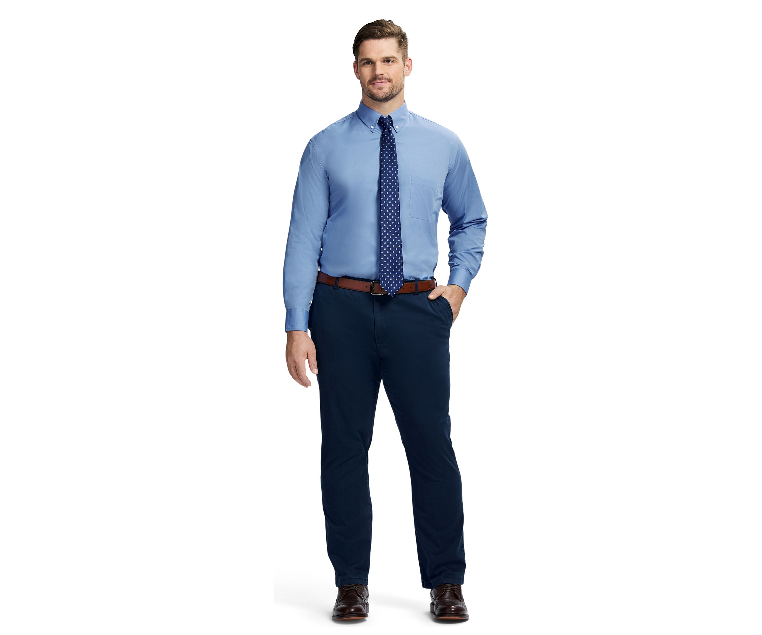 Big & Tall All-Over Stretch Button Down Shirt 