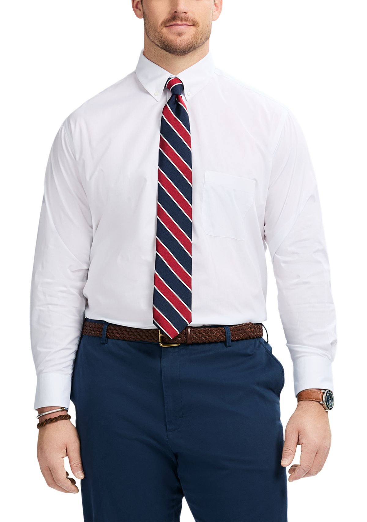Big & Tall All-Over Stretch Button Down Shirt 