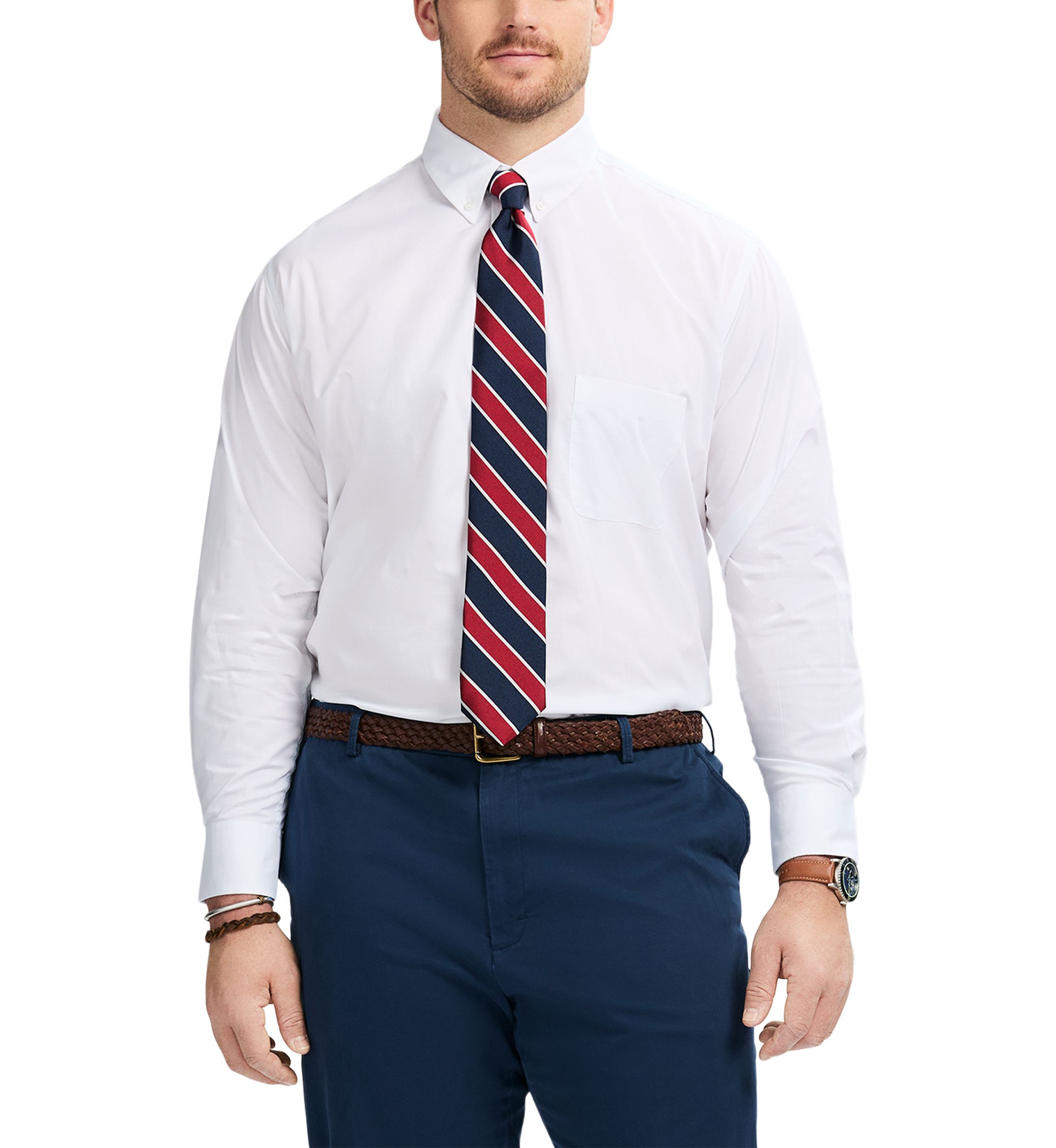 Big & Tall All-Over Stretch Button Down Shirt 