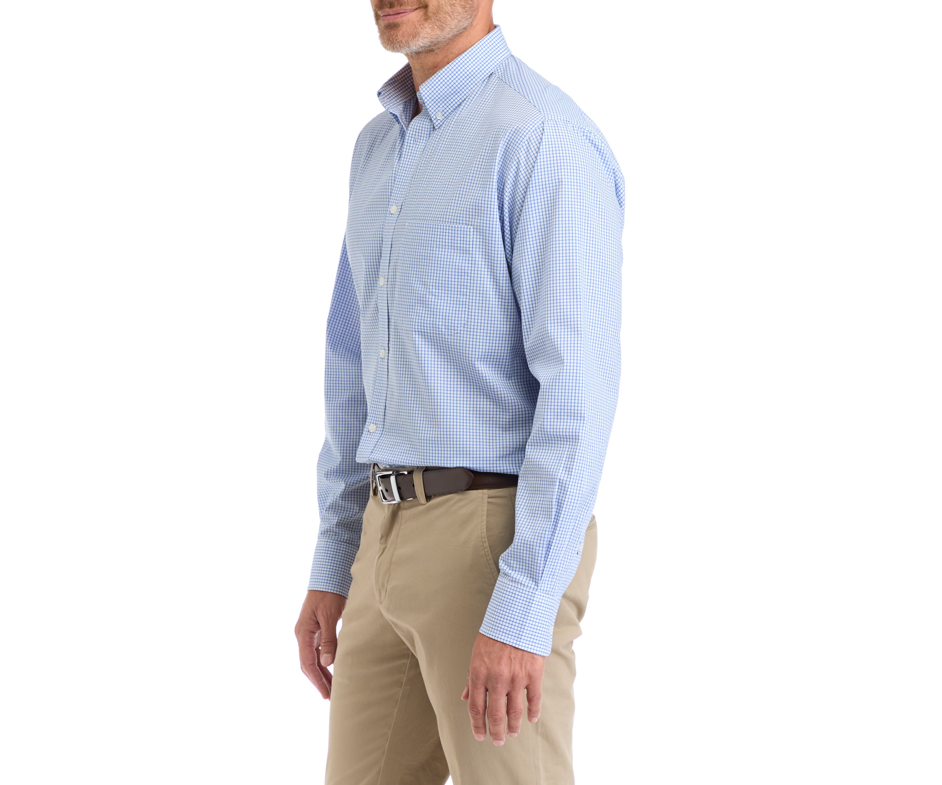 Long Sleeve Regular Button Down Check Shirt
