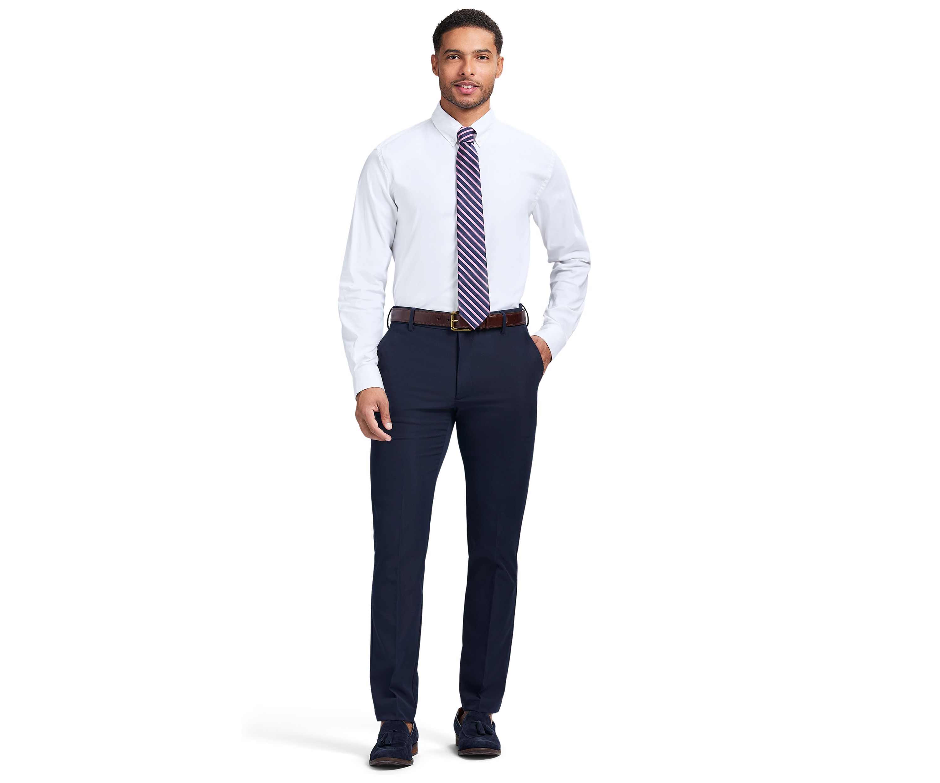 Regular Fit All-Over Stretch Button Down​​ Shirt